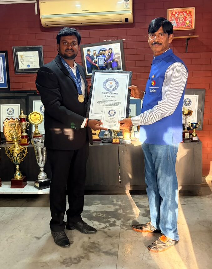 గిన్నిస్ వరల్డ్ రికార్డ్స్ సాధించిన రాథోడ్ రాజు నాయక్‌కు అంతర్జాతీయ గుర్తింపు