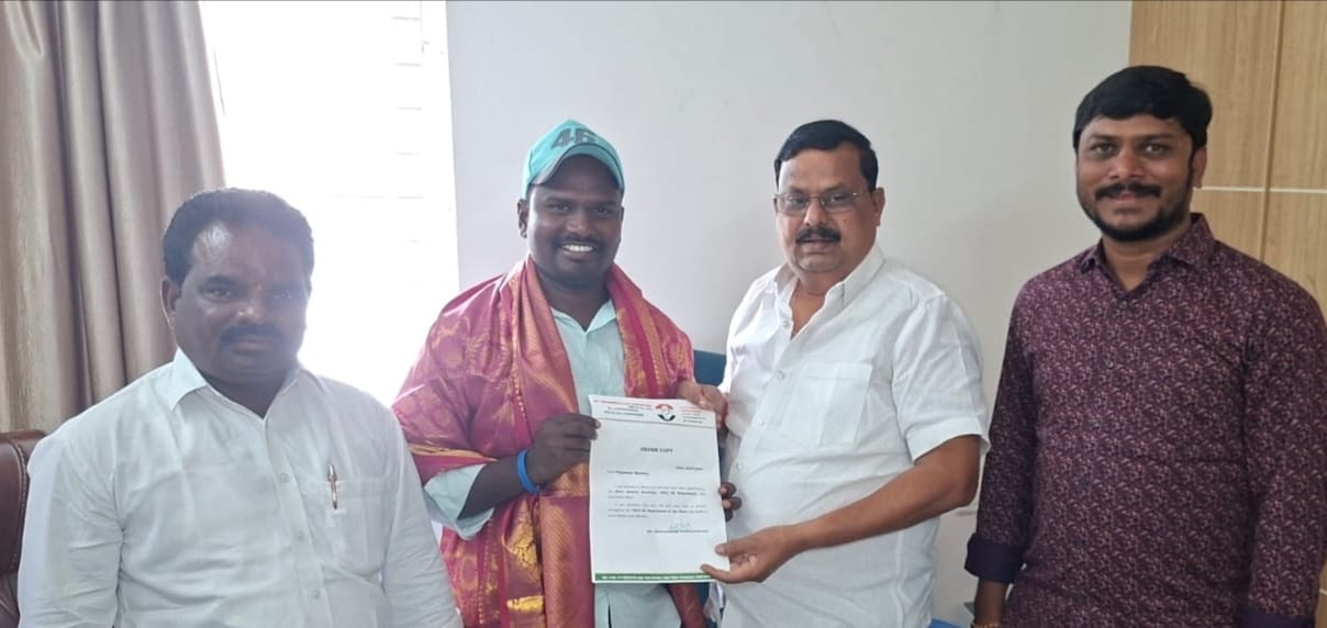 TPCC ఎస్సీ డిపార్ట్మెంట్ రాష్ట్ర జనరల్ సెక్రటరీగా వింజమూరి శేఖర్